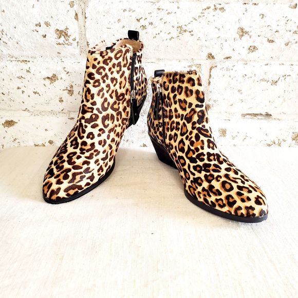Dr. Scholl’s Largo Ankle Bootie Animal Print Leather Boot Funky Casual SZ 7.5 - Picture 9 of 9